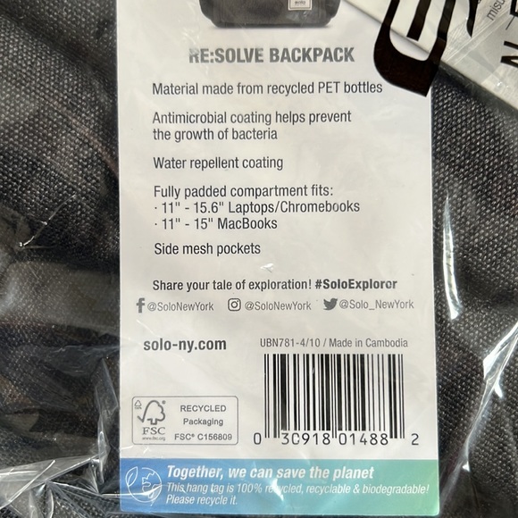 Solo - Re:Solve Recycled Backpack - Picture 7 of 7